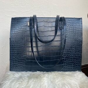 BÉIS The Work Tote in Black Croc